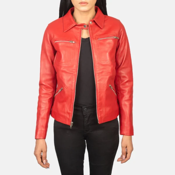 Tomachi Red Leather Jacket – Bold, Stylish & Timeless Outerwear